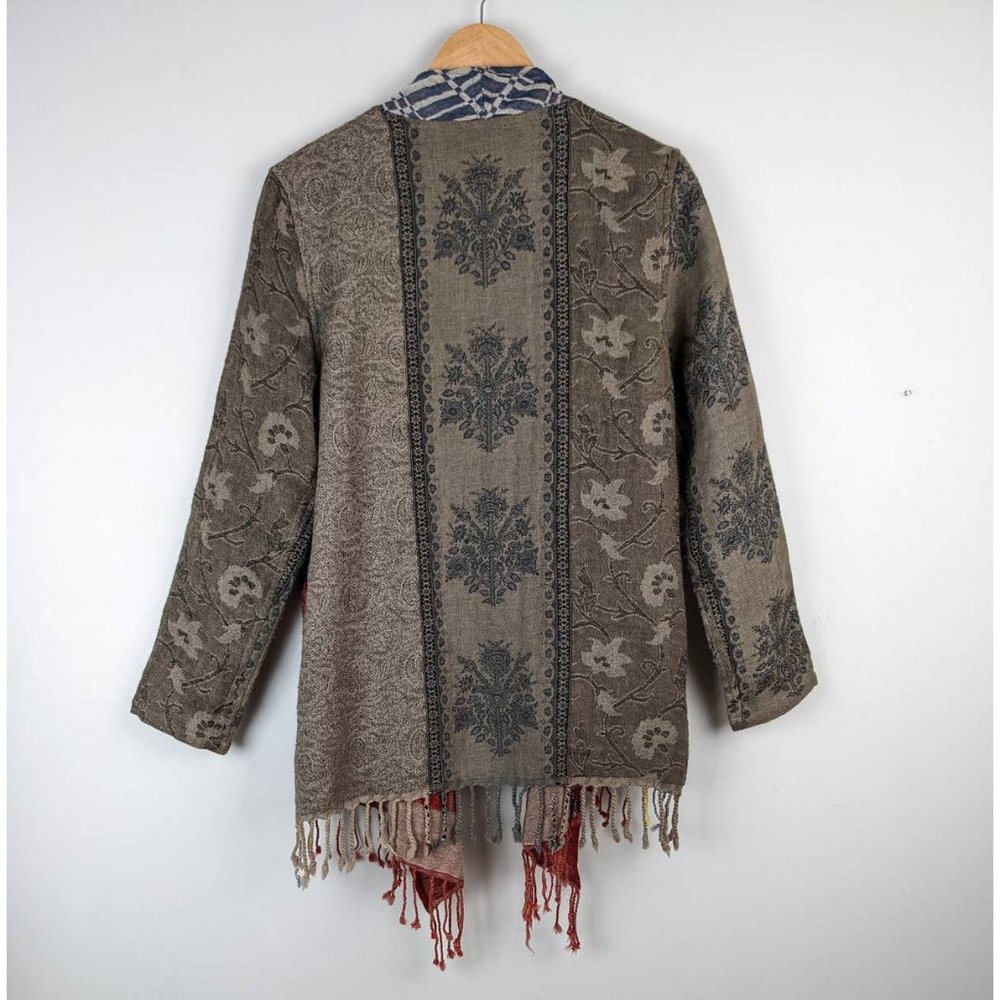 Soft Surroundings Juliette Fringe Wool Cardigan 3X - Picture 3 of 13